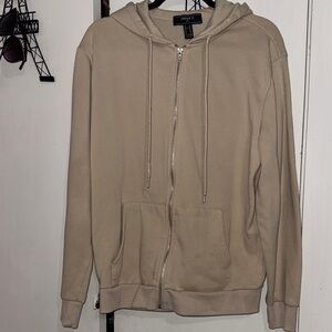 H&M Men's Zip-Up Beige Sweater